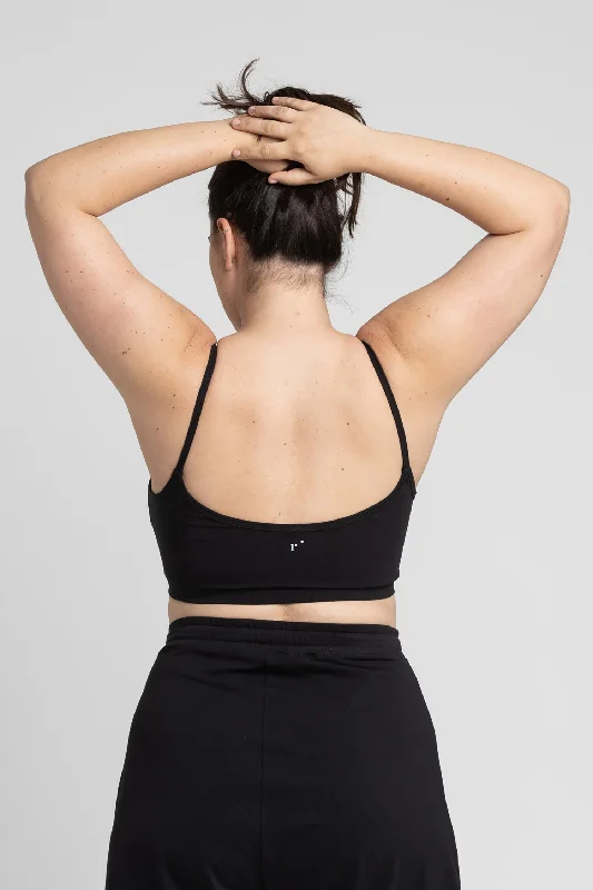 Sports bra with sleek straps -Organic Cotton Low Back Bra