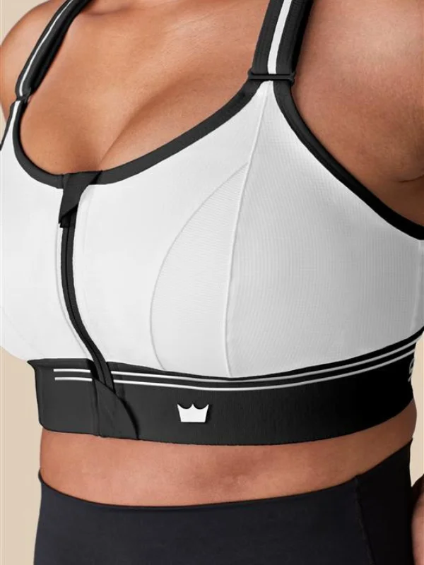 Sports bra for gym cardio -Ultimate Sports Bra - White & Black