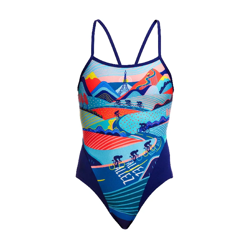 Sports swimwear for pool -Vive La Funky | Ladies Single Strap One Piece