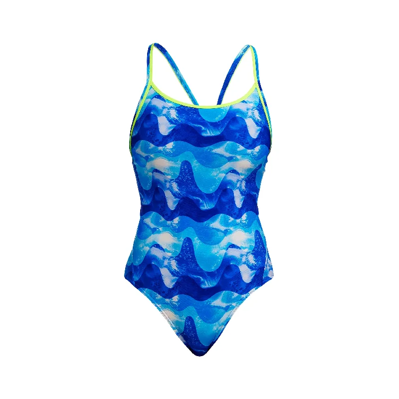 Trendy swimwear for pool -Dive In | Ladies Diamond Back One Piece