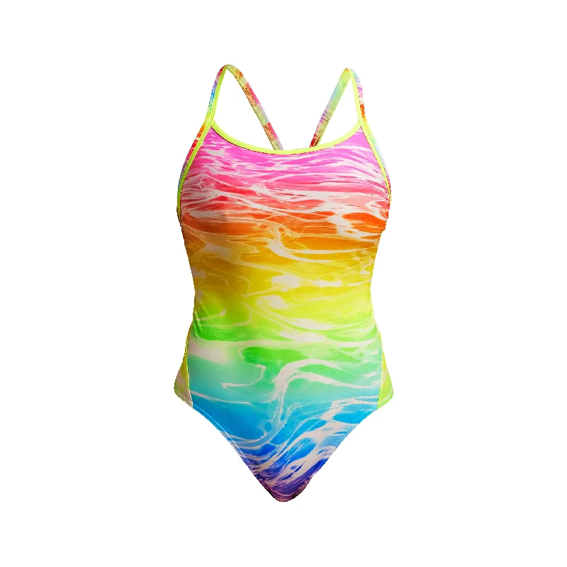 Swimwear with cool print -Lake Acid | Ladies Diamond Back One Piece