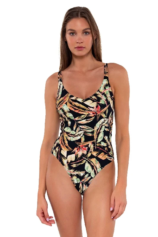 White swimwear for women -Sunsets Retro Retreat Veronica One Piece