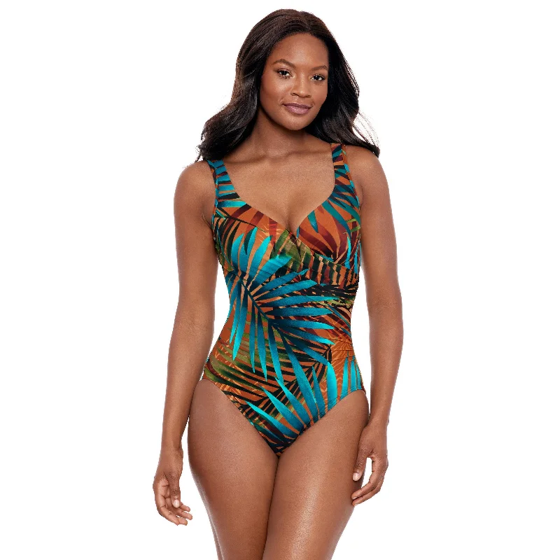 Bikini swimwear for men -Miraclesuit Tamara Tigre It's A Wrap One Piece