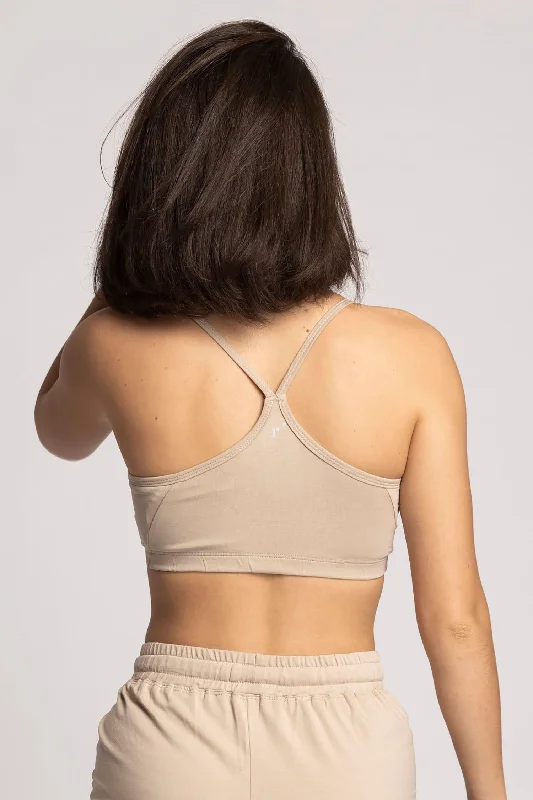 Sports bra for yoga routines -Organic Cotton Criss Cross Bra