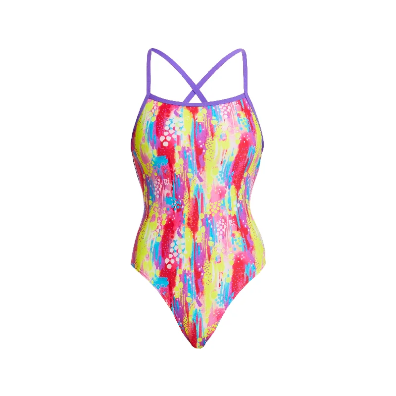 Swimwear for beach resorts -Splat Stat | Ladies Strapped In One Piece