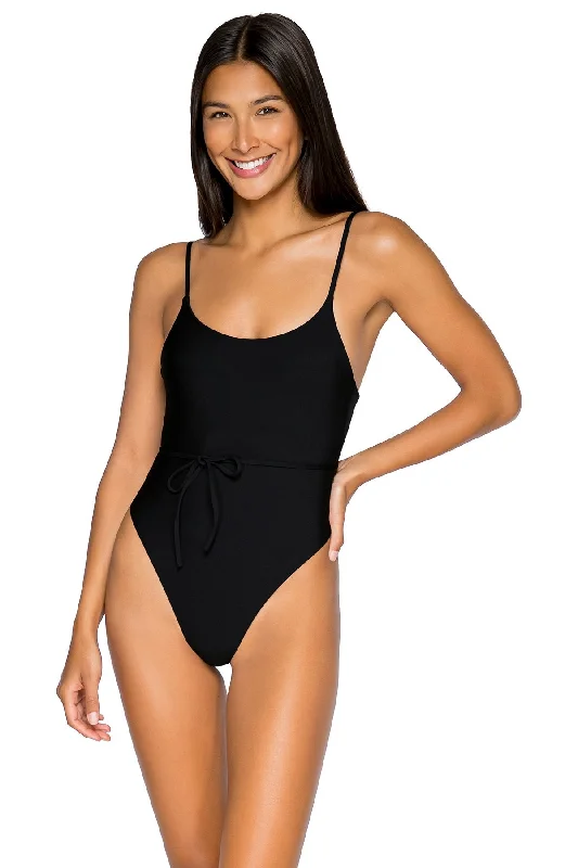 Stretchy swimwear for flexibility -B Swim Black Out Ballet One Piece