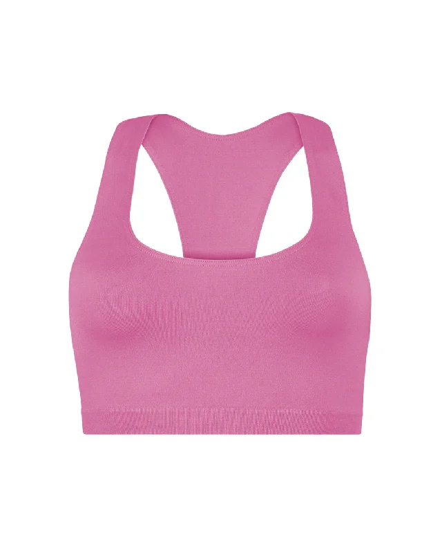 Sports bra with mesh fabric -ELATED Bra Top | Candy