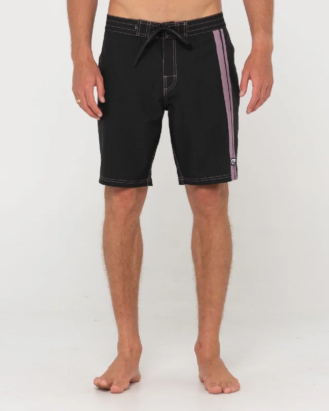 Sports shorts with sleek design -Rusty Burnt Rubber Fitted Boardshort