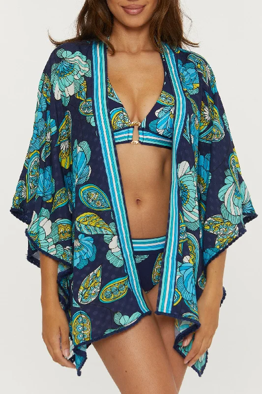 Swimwear with front ties -Trina Turk Pirouette Kimono