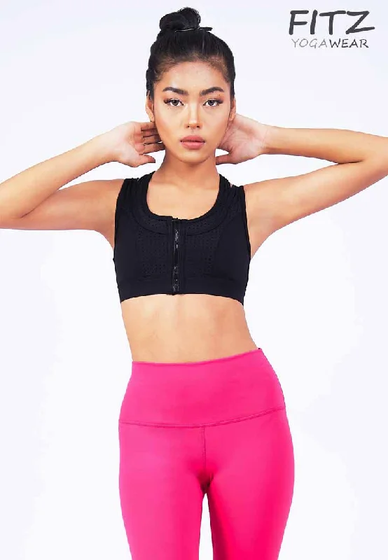 Sports bra for active yoga -สปอร์ตบรา บราโยคะ บราออกกำลังกาย Fitz - Viviana Sports Bra - Black *พร้อมส่ง*