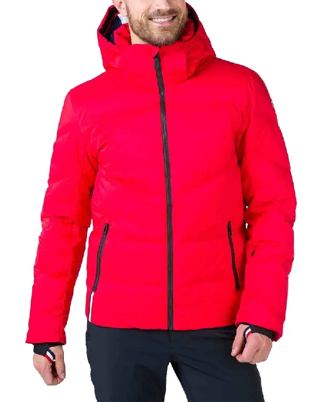 Sports jacket with reflective strips -Rossignol Signature Merino Wool-Blend Down Jacket