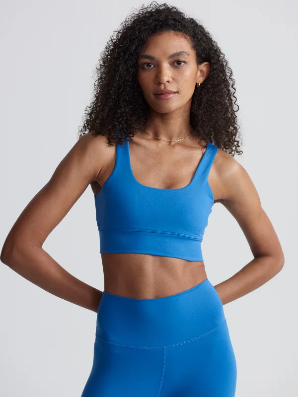 Sports bra with cool straps -Varley Freesoft Cori Bra - High Tide