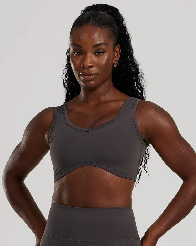 Sports bra with fun fit -Essential Contour Bra | Graphite