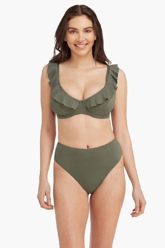 Best sports bra for hiking -Eco F Cup  U/Wire Bra  Khaki