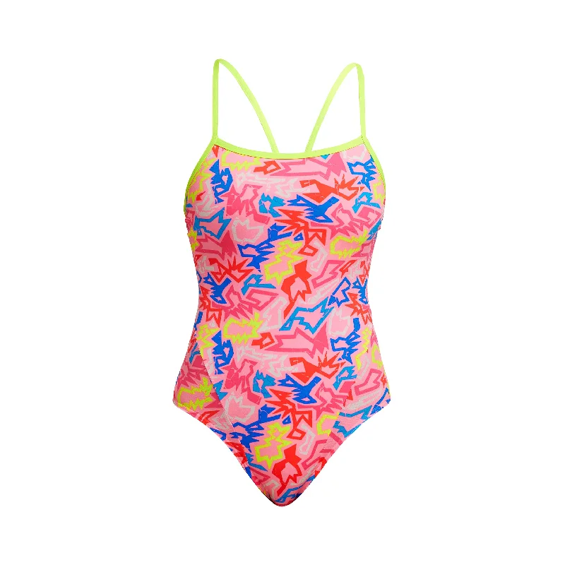 Swimwear with padded cups -Rock Star | Ladies Single Strap One Piece