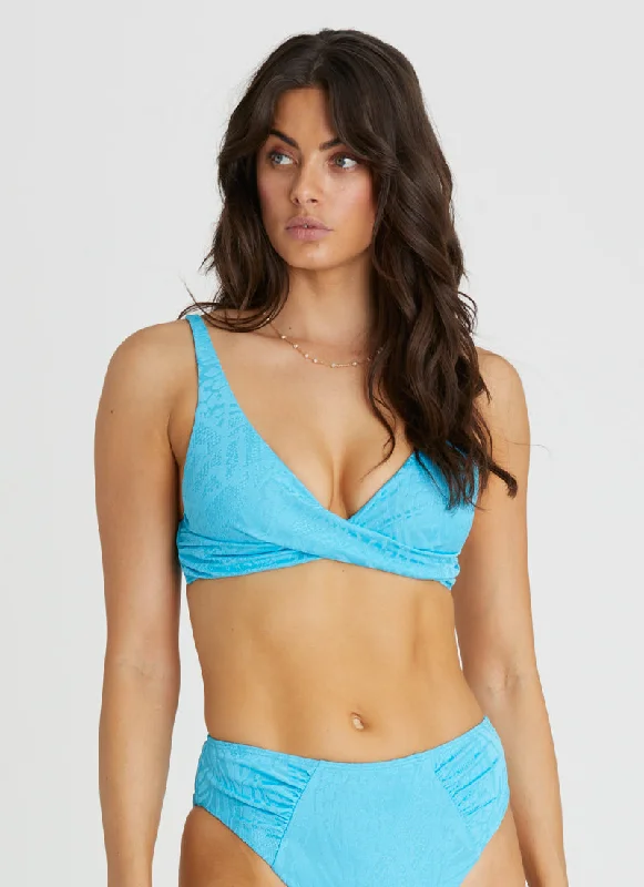 Swimwear with front ties -Lapis Tahlia Top