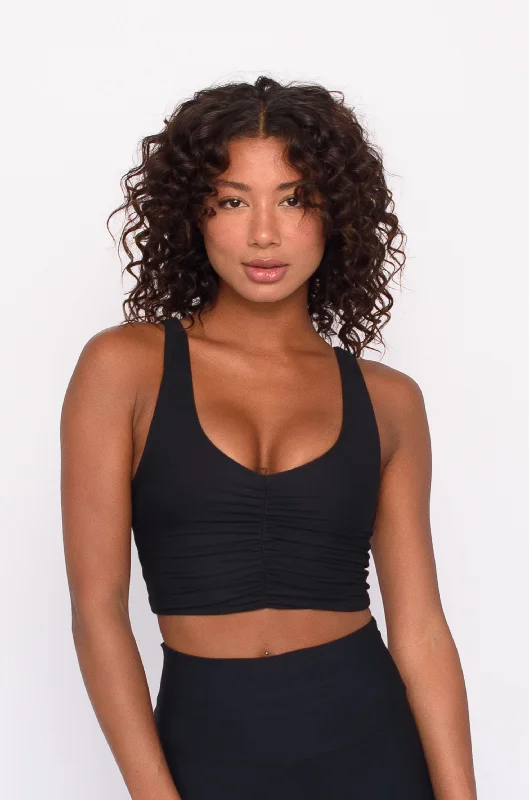 Red sports bra for workout -Winnie Sports Bra - Black