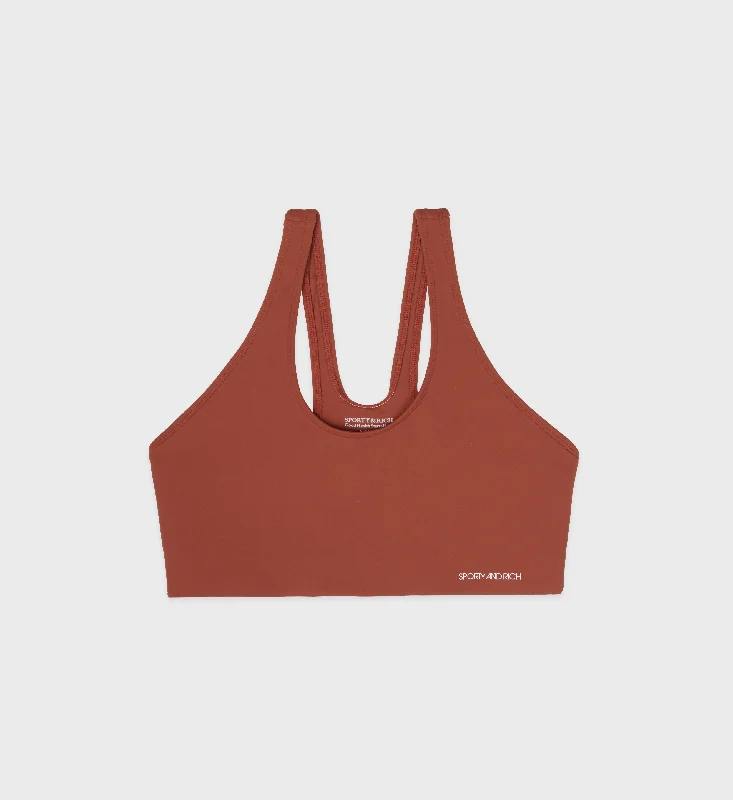 Sports bra for yoga practice -Sports Bra N.03 - Brick