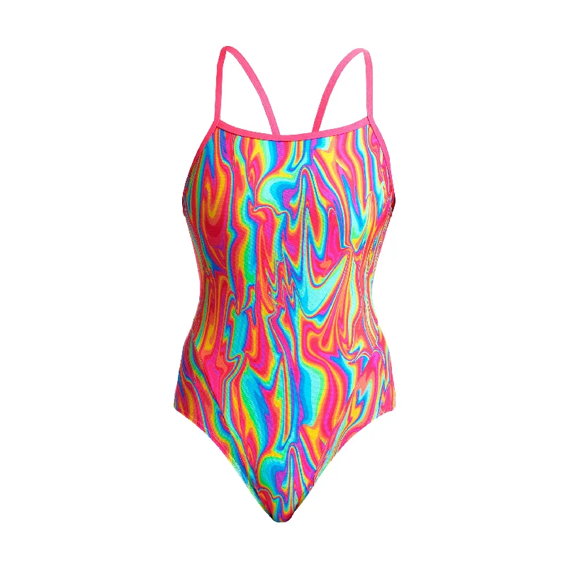 Swimwear with anti-slip lining -Moon Shine | Ladies Single Strap One Piece