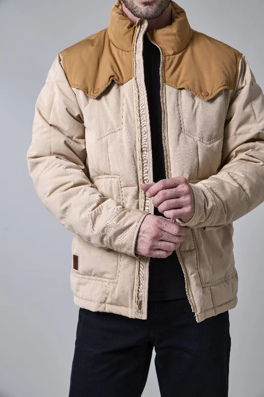 Navy sports jacket for versatility -Colt Jacket - Tan