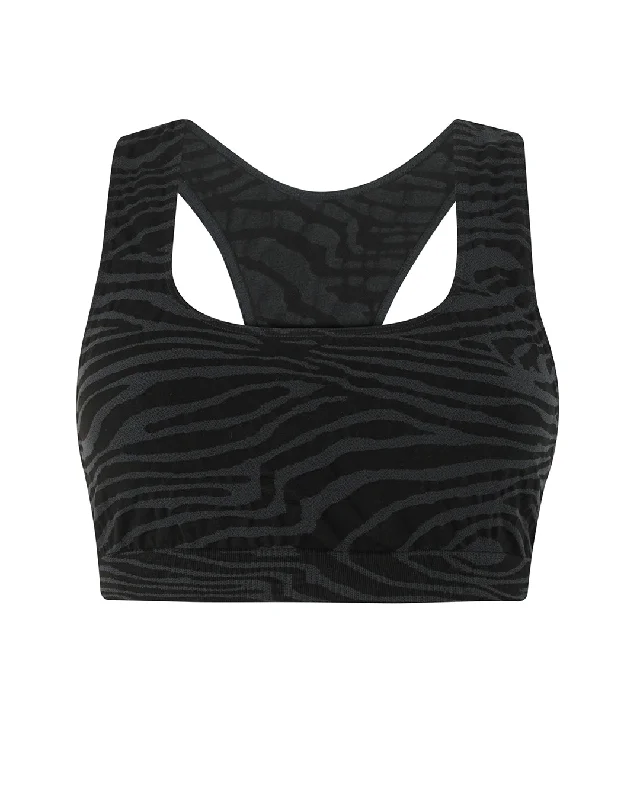 Sports bra for running sessions -ELATED Bra Top | Zebra Jacquard