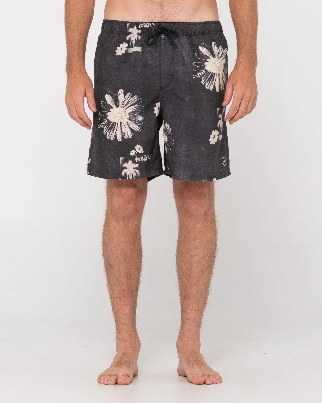 Sports shorts with trendy print -Rusty Electric Sax Elastic Boardshorts