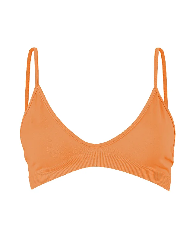 Sports bra for gym beginners -BLISSFUL Bikini Bra Top | Apricot