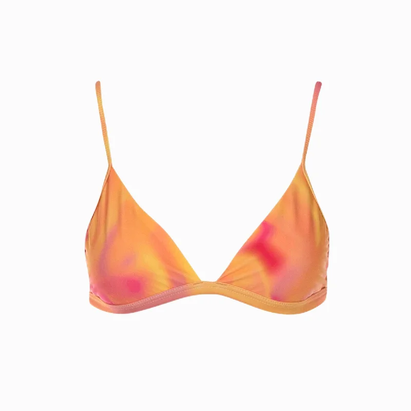 Sports bra with bold straps -Bralette Bikini Top | Flaming Tie-Dye