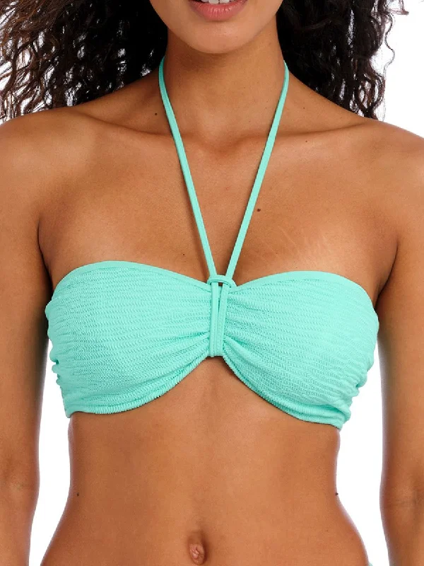 Swimwear with durable fabric -Ibiza Waves Bandeau Bikini Top - Frozen