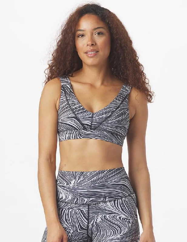 Sports bra for yoga class -Tide Bra: Oatmeal Swirl