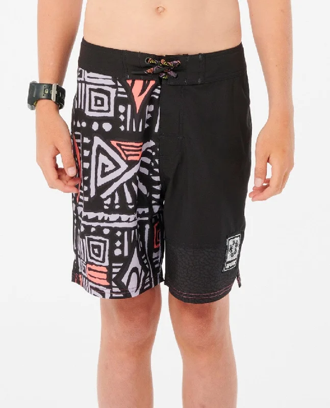 Sports shorts for running women -Rip Curl Mirage Nocturnals Youth Boardshorts