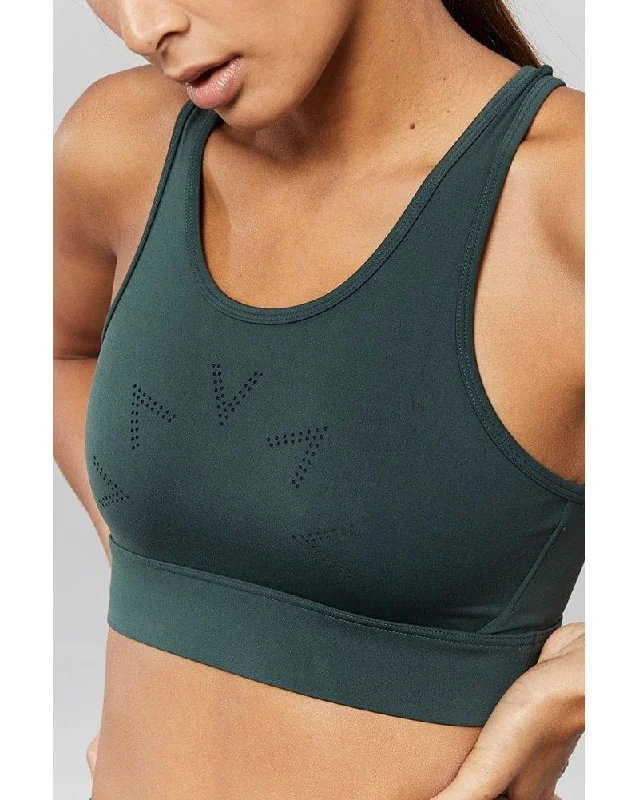 Sports bra for outdoor cardio -Varley Berkeley Bra - Womens - Darker Spruce Green