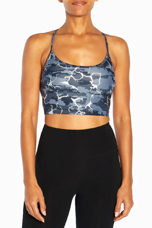 Sports bra with stretch straps -Kam Long Sports Bra