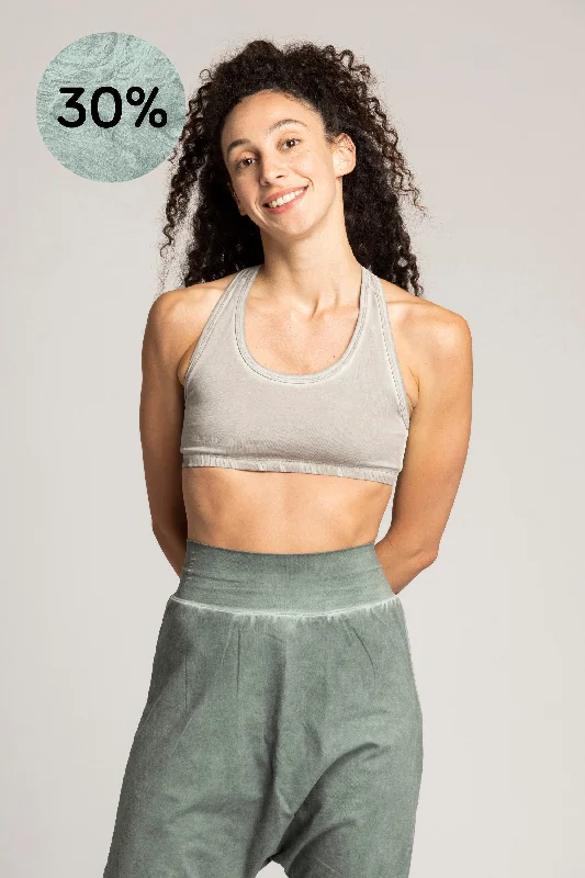 Sports bra for endurance sports -Stonewash Racer-Back Bra