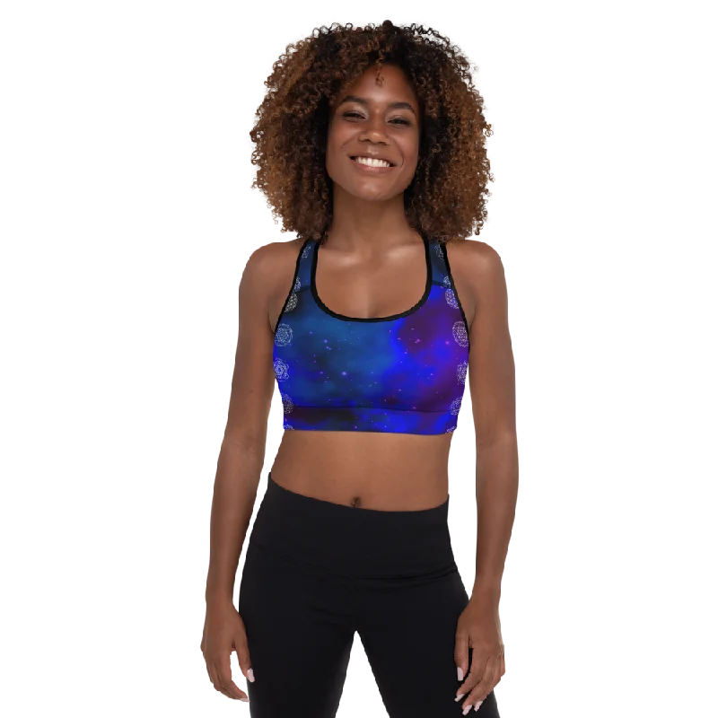 Sports bra for long runs -Mystic Meta Womens Padded Sports Bra