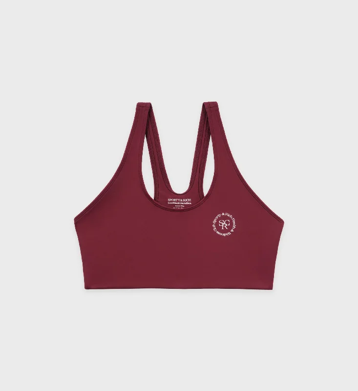 Sports bra for gym cardio -Sports Bra N.02 - Merlot