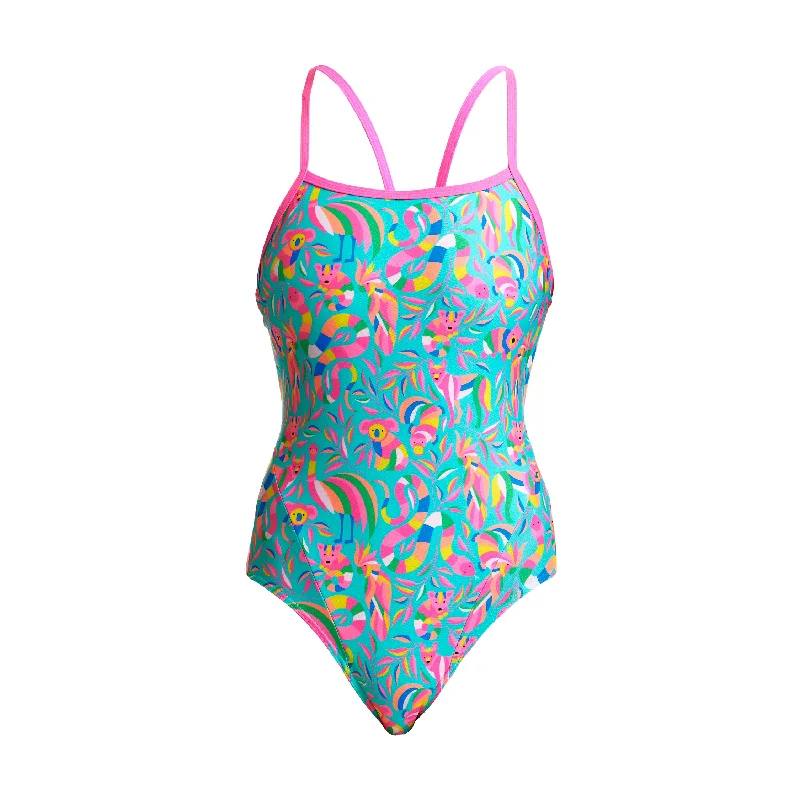 Short swimwear for pool -Bush Babies | Ladies Single Strap One Piece