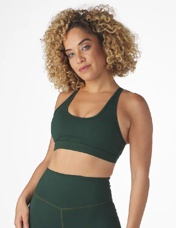 Sports bra with cool design -Habit Former Bra: Forest