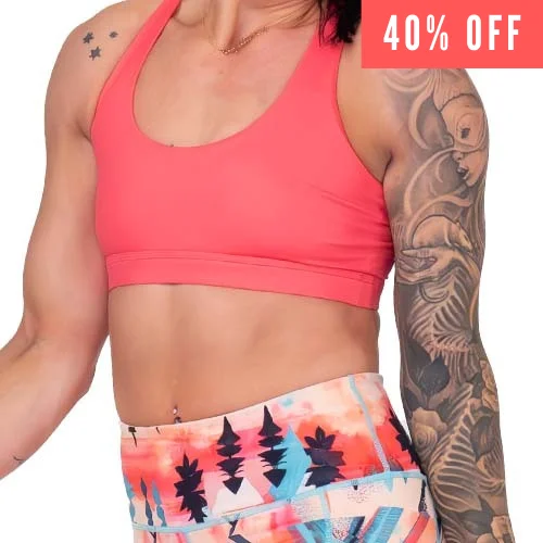 Sports bra for outdoor sports -Butterfly Back Bra | Re-Think Pink