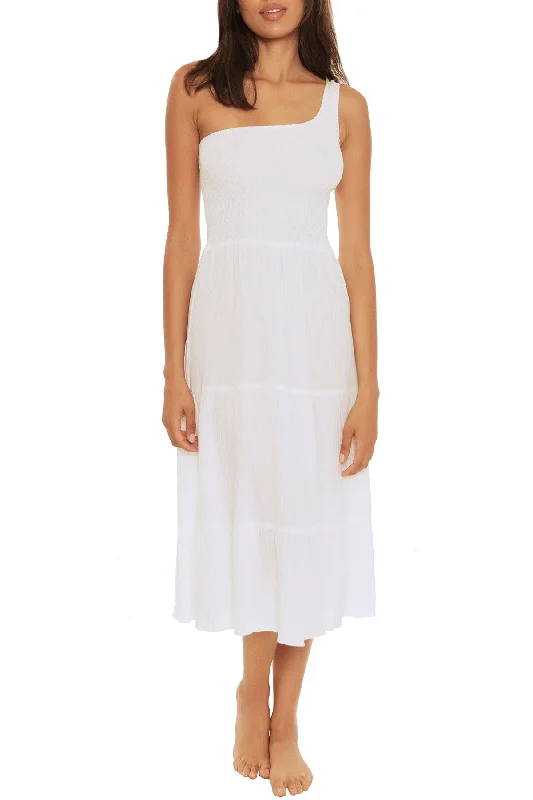 Durable swimwear for surfing -SALE Becca Ponza Smocked White Dress