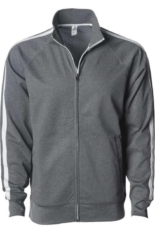 Plus-size sports jacket for hiking -Independent Trading Co. Lightweight Poly-Tech Full-Zip Track Jacket