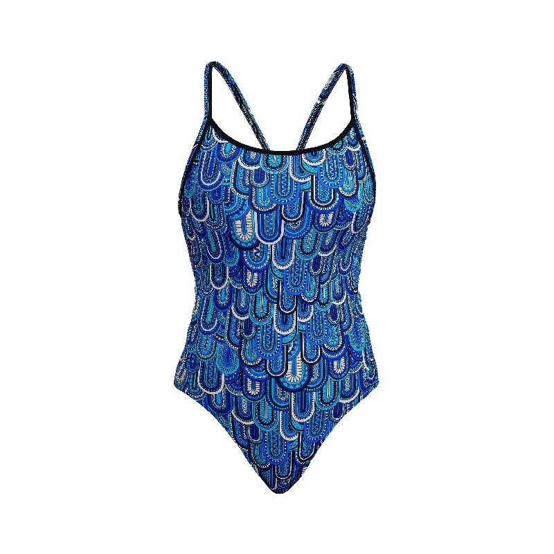 Swimwear with firm straps -Flight School | Ladies Diamond Back One Piece