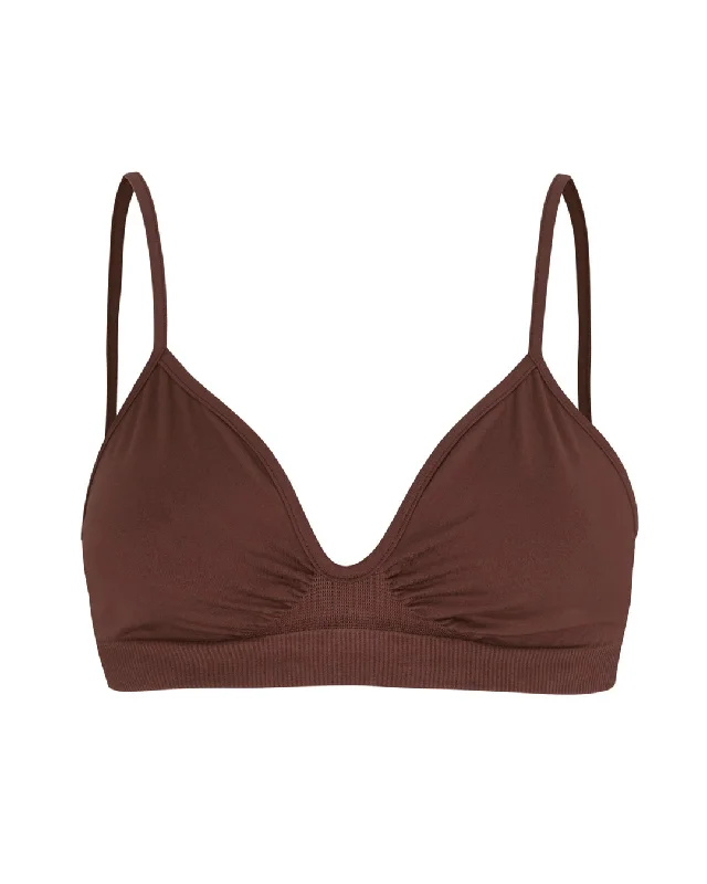 Sports bra for jump rope -LIBERATED Bikini Bra Top | Maroon