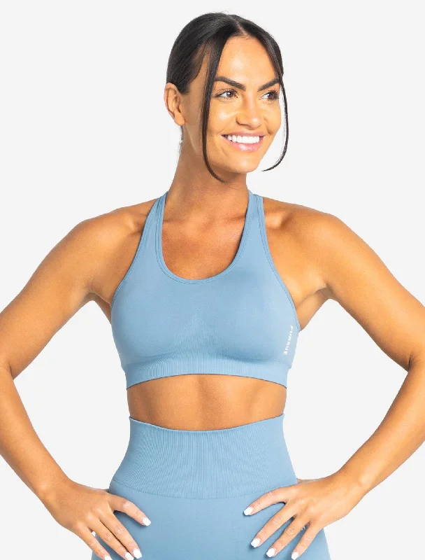 Sports bra with full coverage -Move Seamless Sports Bra - Sky Blue