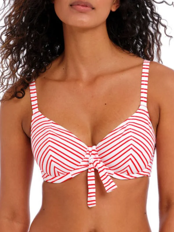 Black swimwear for pool -New Shores Plunge Bikini Top - Chilli