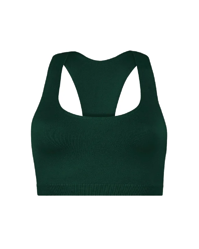 Sports bra with trendy fit -ELATED Bra Top | Dark Green