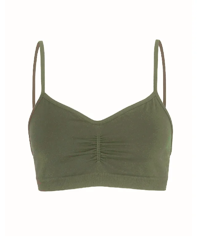 Sports bra for dance class -POISE Bra Top | Olive