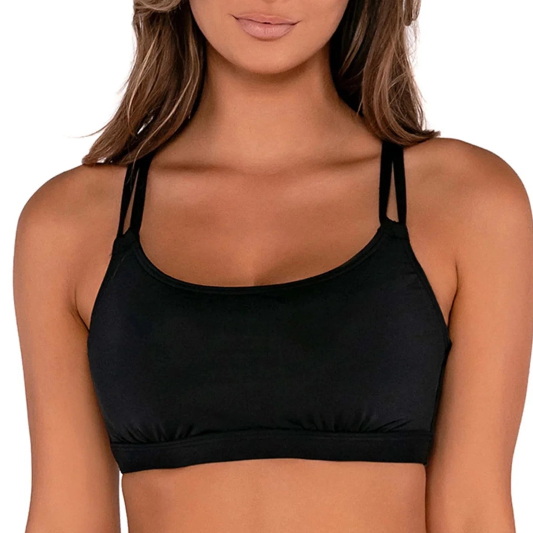 Sports bra with bold design -Taylor Bralette 56EFGH - Black