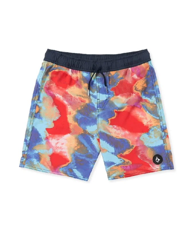 Sports shorts for gym cardio -Volcom Utopia Elastic Waist Youth Boardshorts