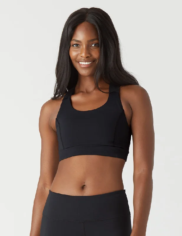 Sports bra for active gym -Full Force Bra: Black